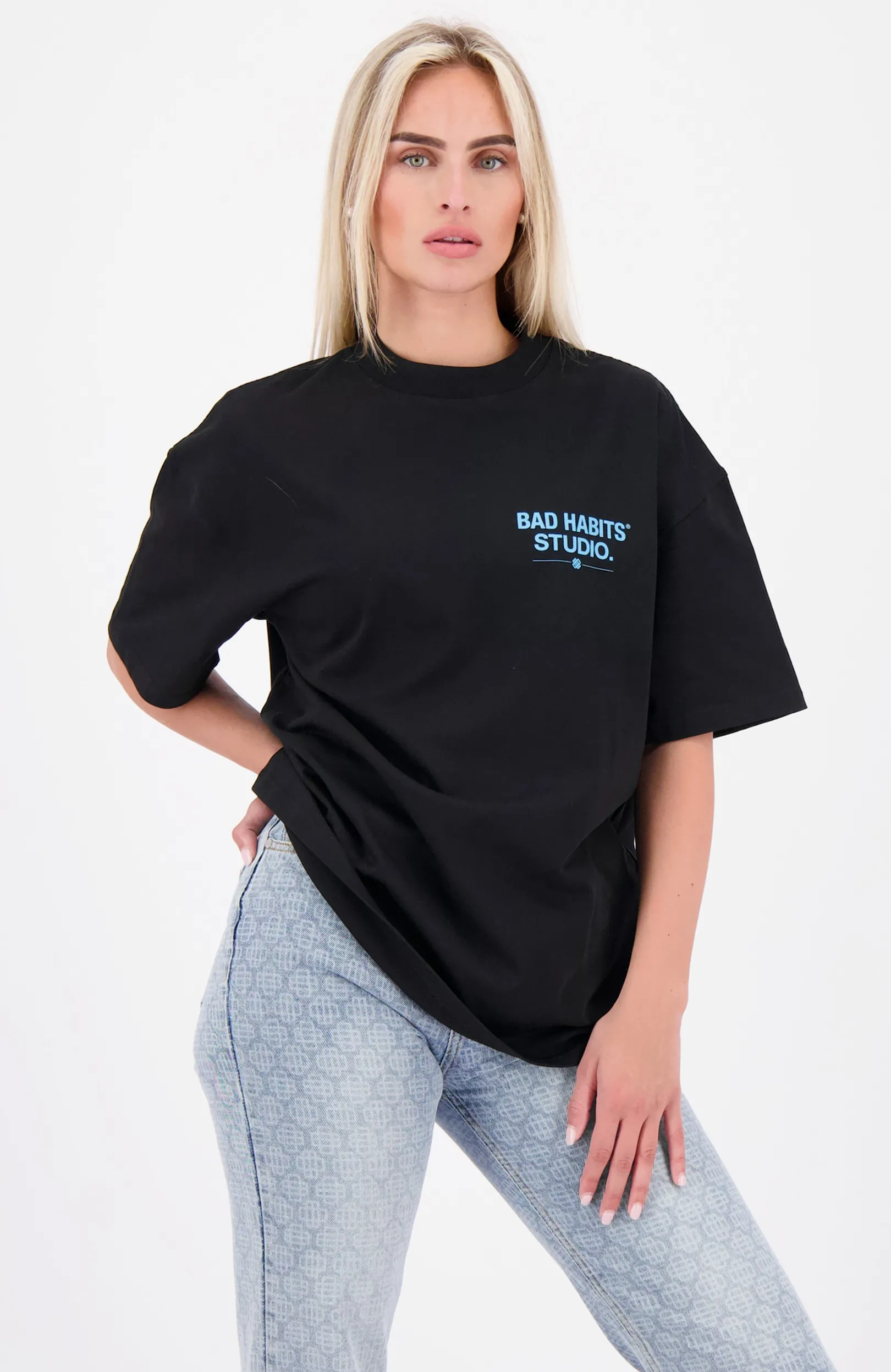 BAD HABITS STUDIO. T-SHIRT | Zwart