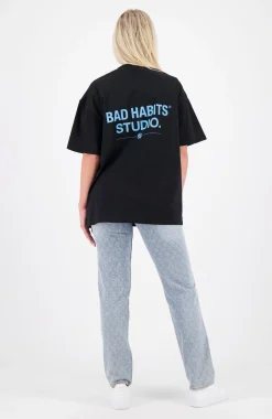 BAD HABITS STUDIO. T-SHIRT | Zwart