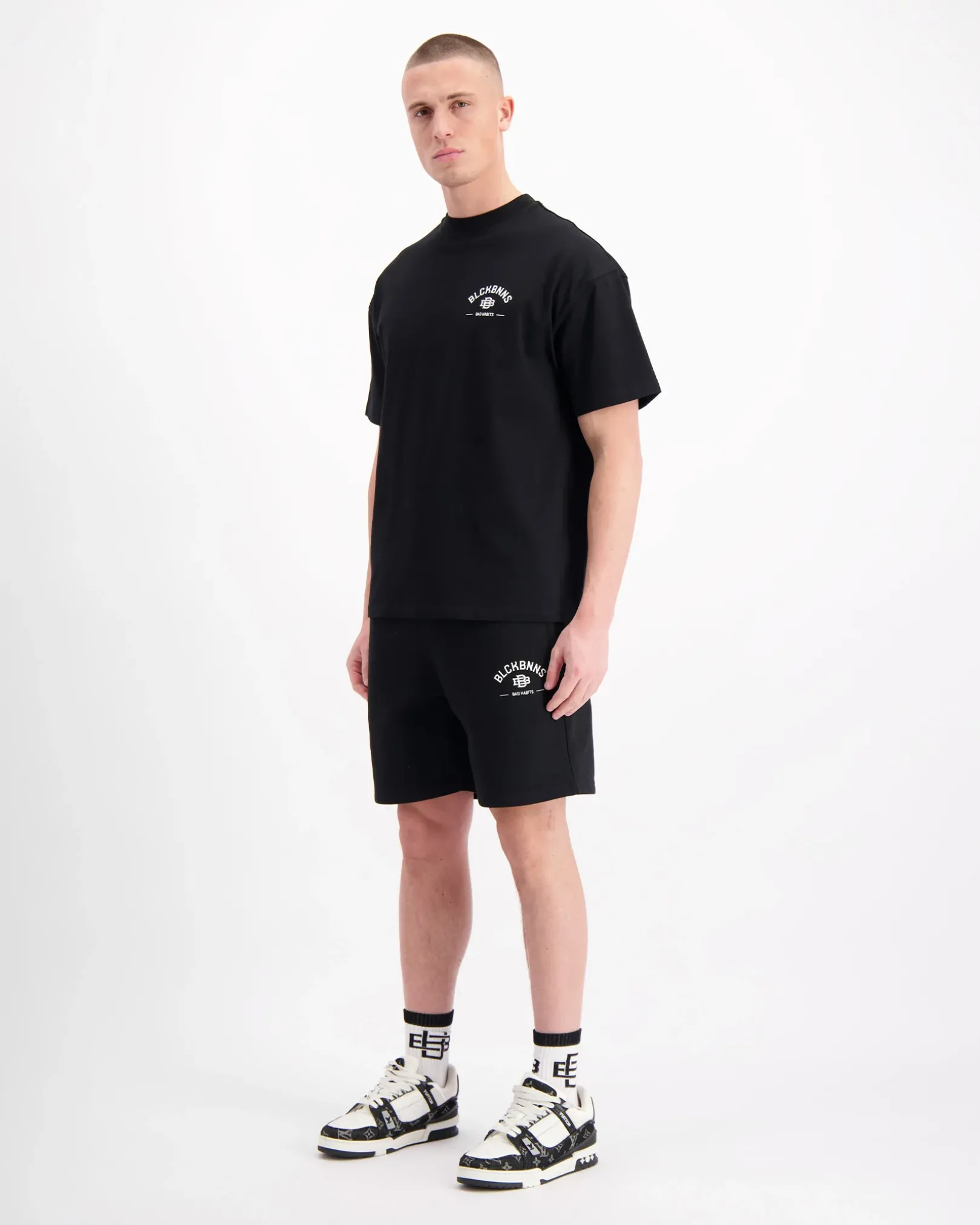 BAD HABITS SWEATSHORTS | Zwart