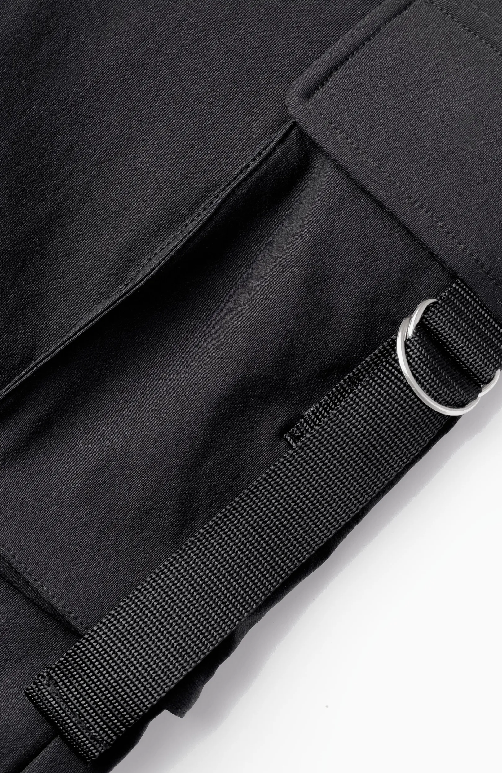 BELTED CARGO broek | Zwart