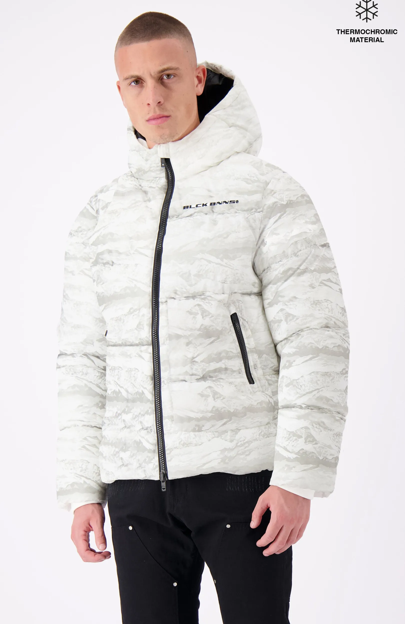 BLOCK FREEZE PUFFER JACKET | Wit