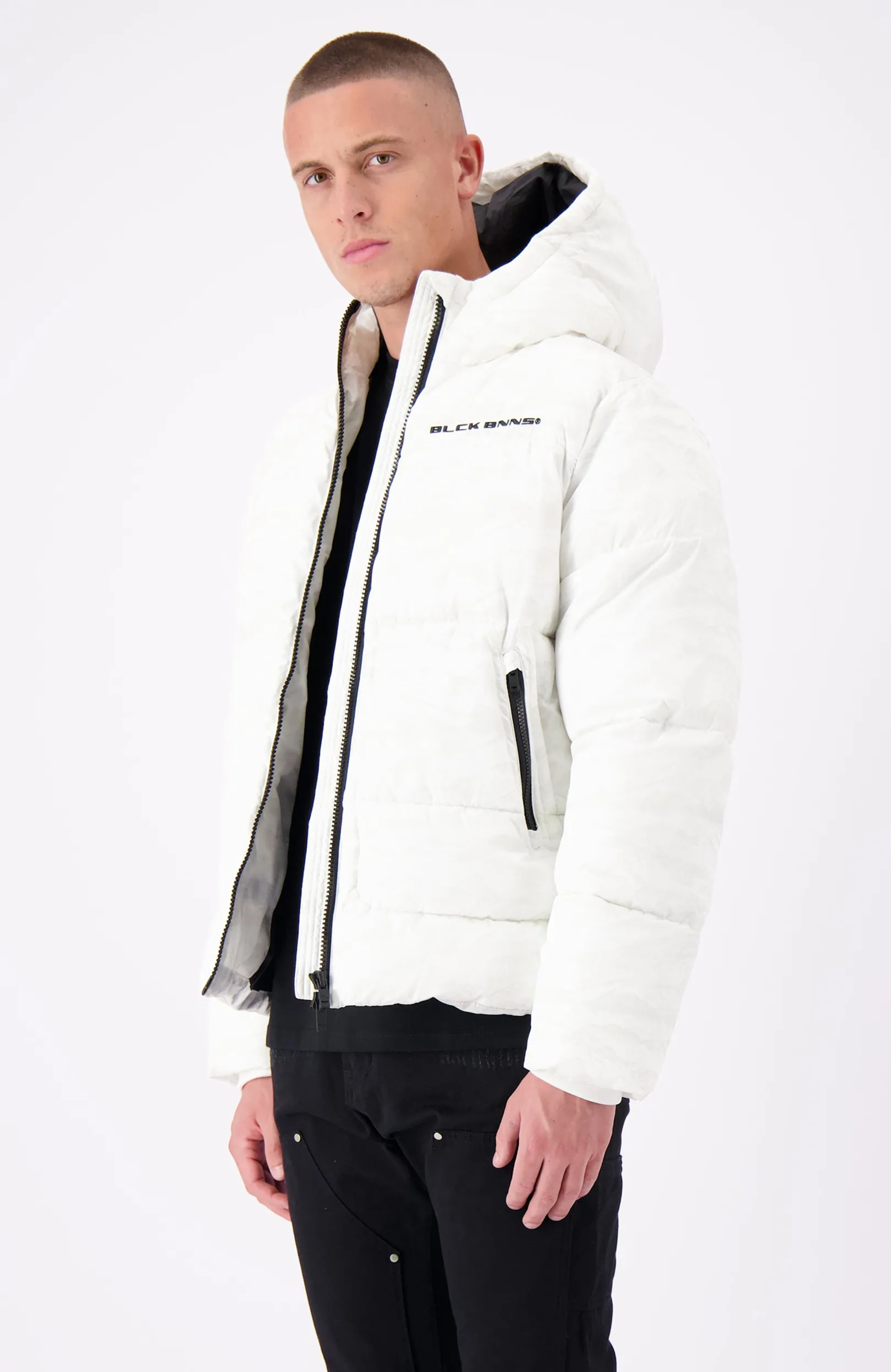 BLOCK FREEZE PUFFER JACKET | Wit