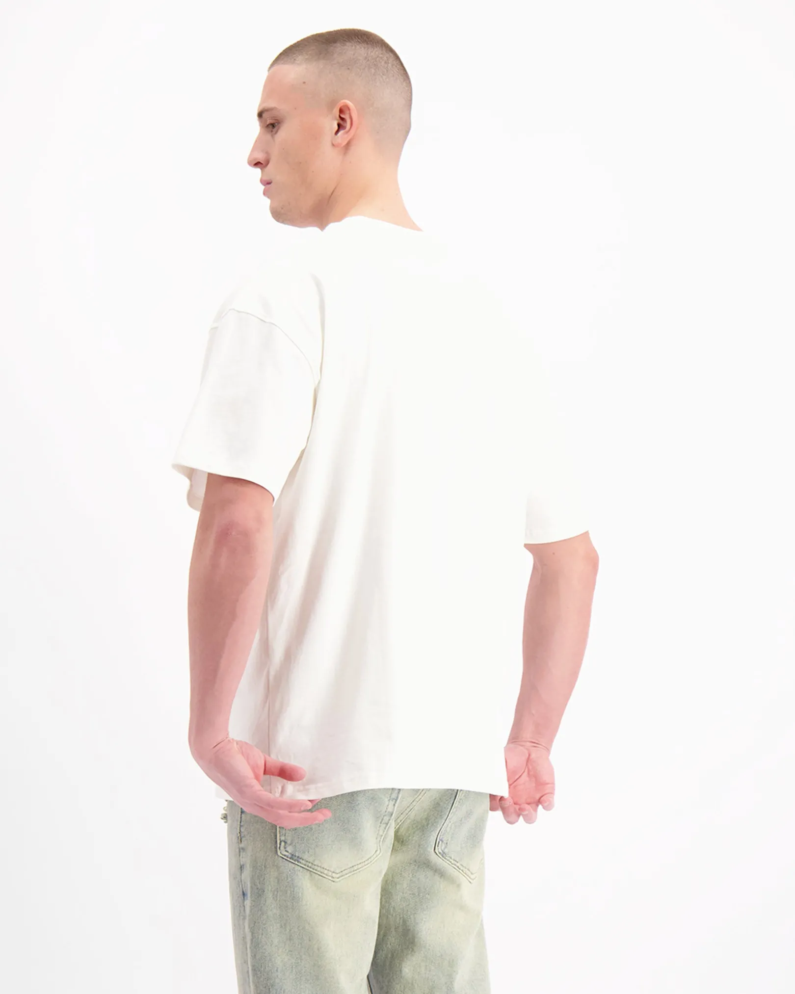 BLOCK MONOGRAM T-SHIRT | Wit