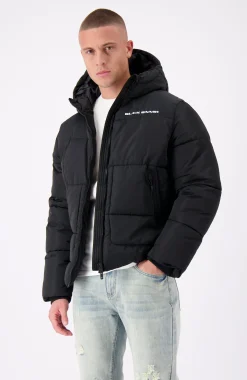 BLOCK PUFFER JACKET | Zwart