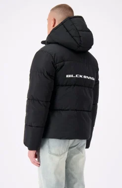 BLOCK PUFFER JACKET | Zwart