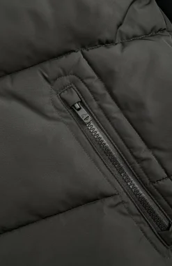 BLOCK PUFFER JACKET | Zwart