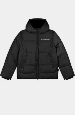 BLOCK PUFFER JACKET | Zwart