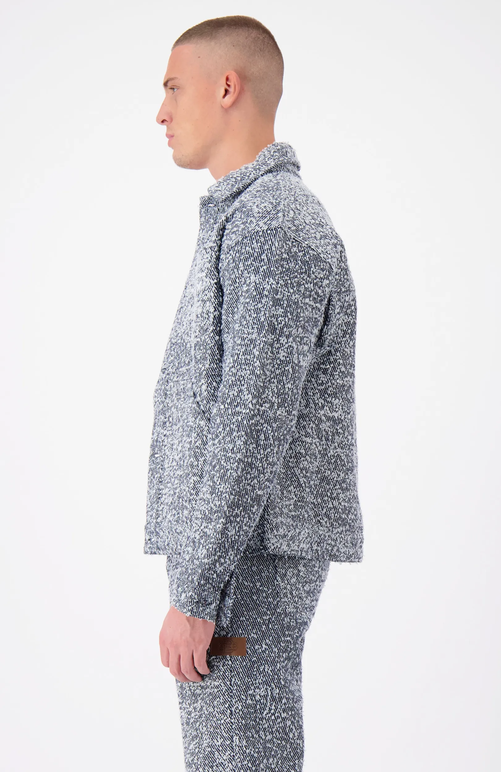 BOUCLE CARPENTER JACKET | Blauw