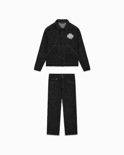 BOUCLE DENIM SUIT | Zwart