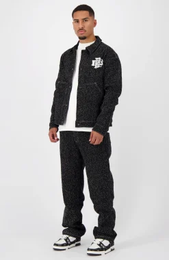 BOUCLE DENIM SUIT | Zwart