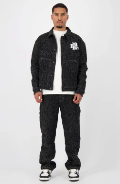 BOUCLE DENIM SUIT | Zwart