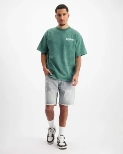 BRUSH T-SHIRT | Donkergroen