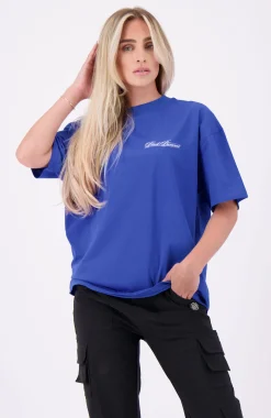 CALLIGRAPHY T-SHIRT | Kobaltblauw