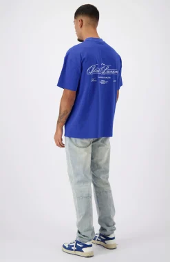 CALLIGRAPHY T-SHIRT | Kobaltblauw