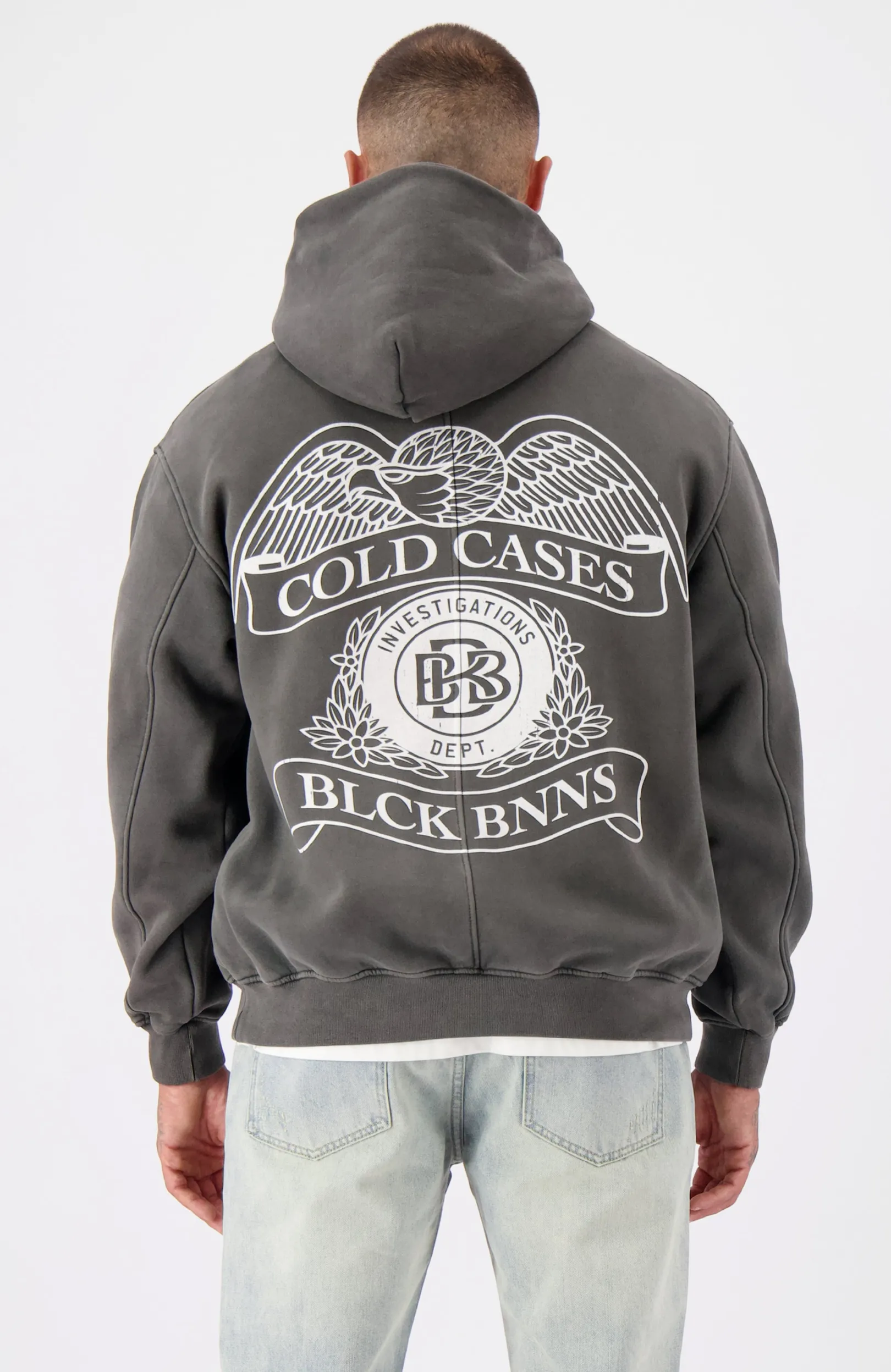 COLD CASES GEWASTE HOODIE | Grijs