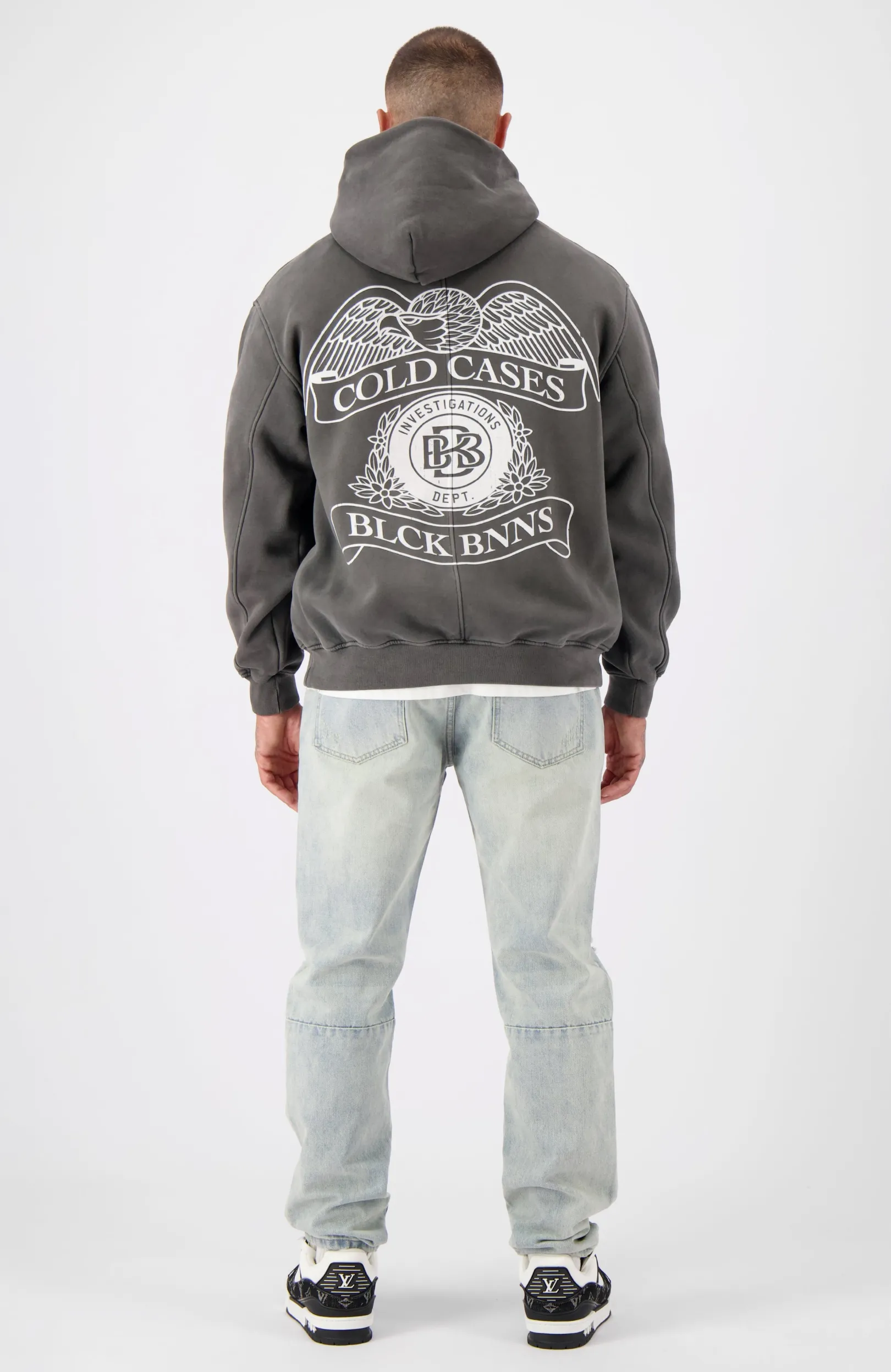 COLD CASES GEWASTE HOODIE | Grijs