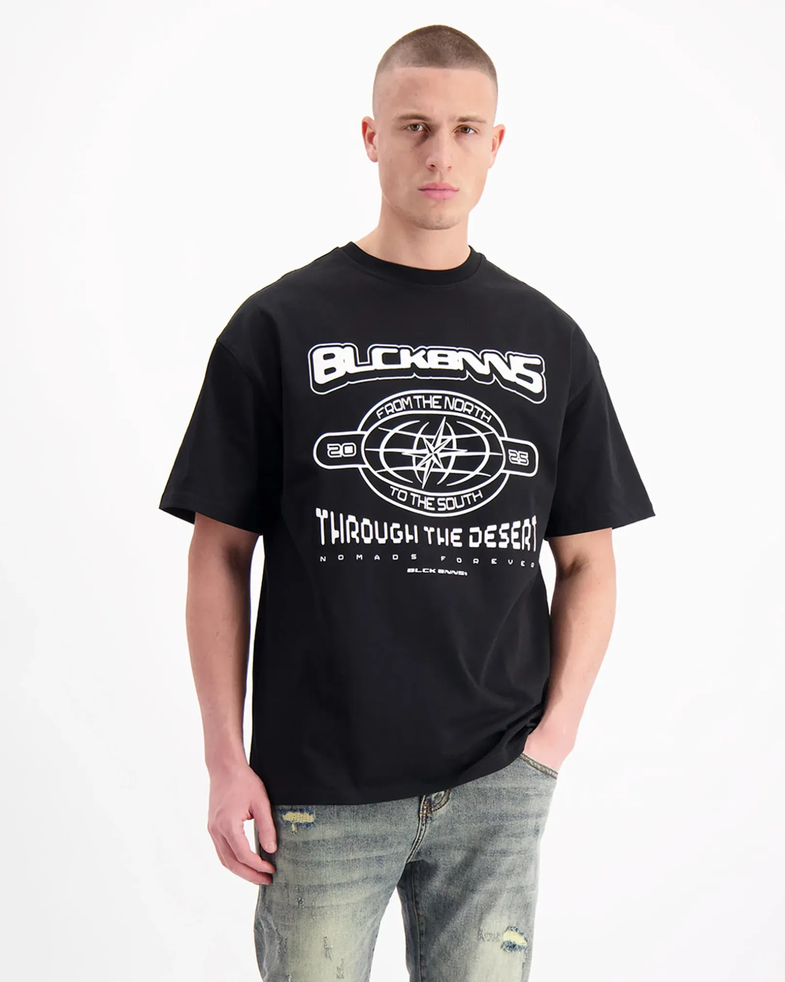 COMPASS T-SHIRT | Zwart
