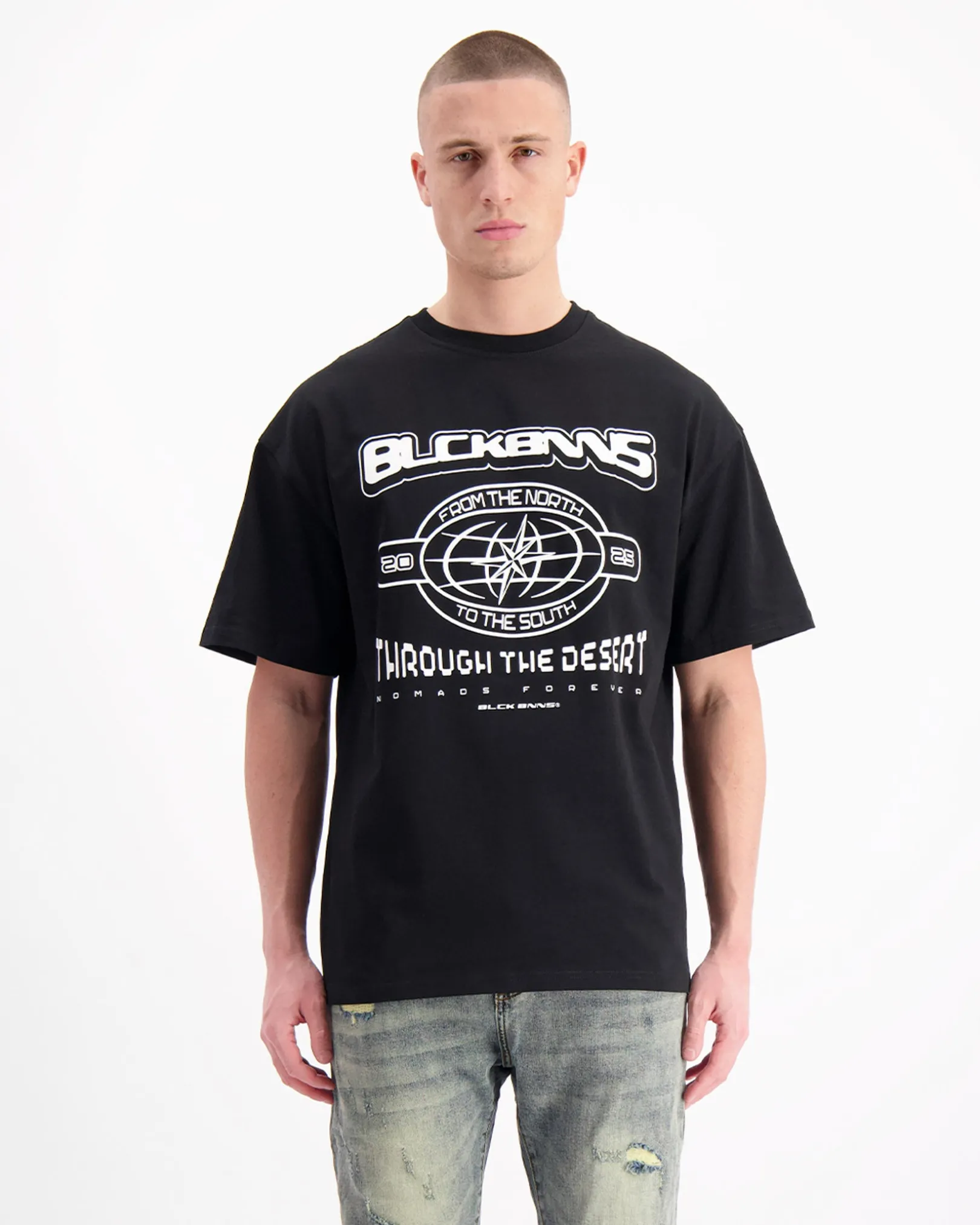 COMPASS T-SHIRT | Zwart