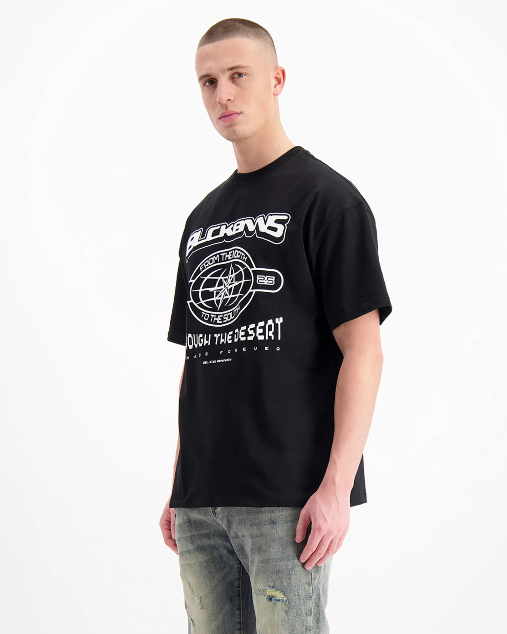 COMPASS T-SHIRT | Zwart