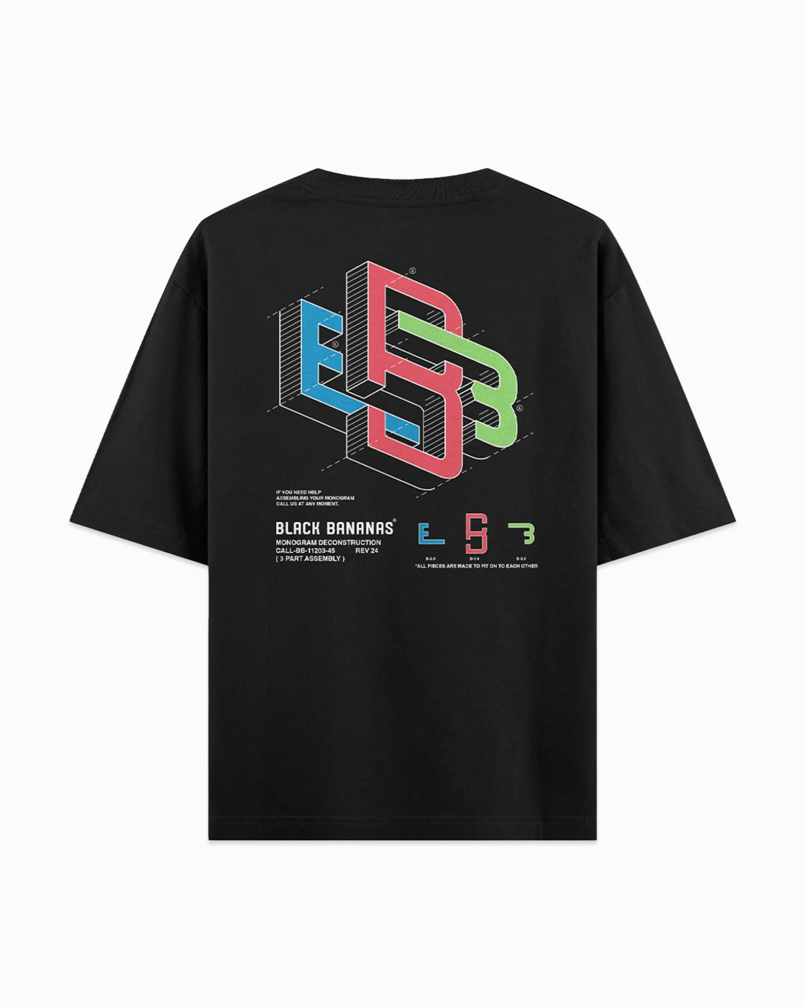 DECONSTRUCTION T-SHIRT | Zwart