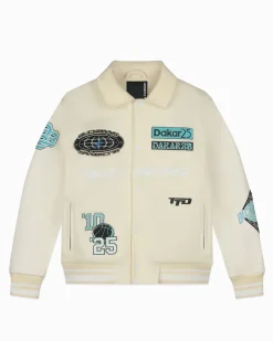DESERT RACE VARSITY JACKET | Beige