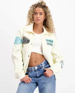 DESERT RACE VARSITY JACKET | Beige
