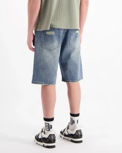 DISTRESSED DENIM SHORTS | Blauw