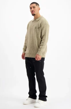HEAVY KNIT HALF ZIP | Zand