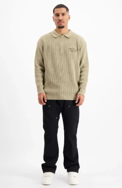 HEAVY KNIT HALF ZIP | Zand