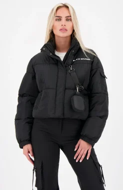 INITIAL BELT JACKET | Zwart