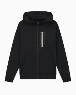 INITIAL GLOW ZIPPER HOODIE | Zwart