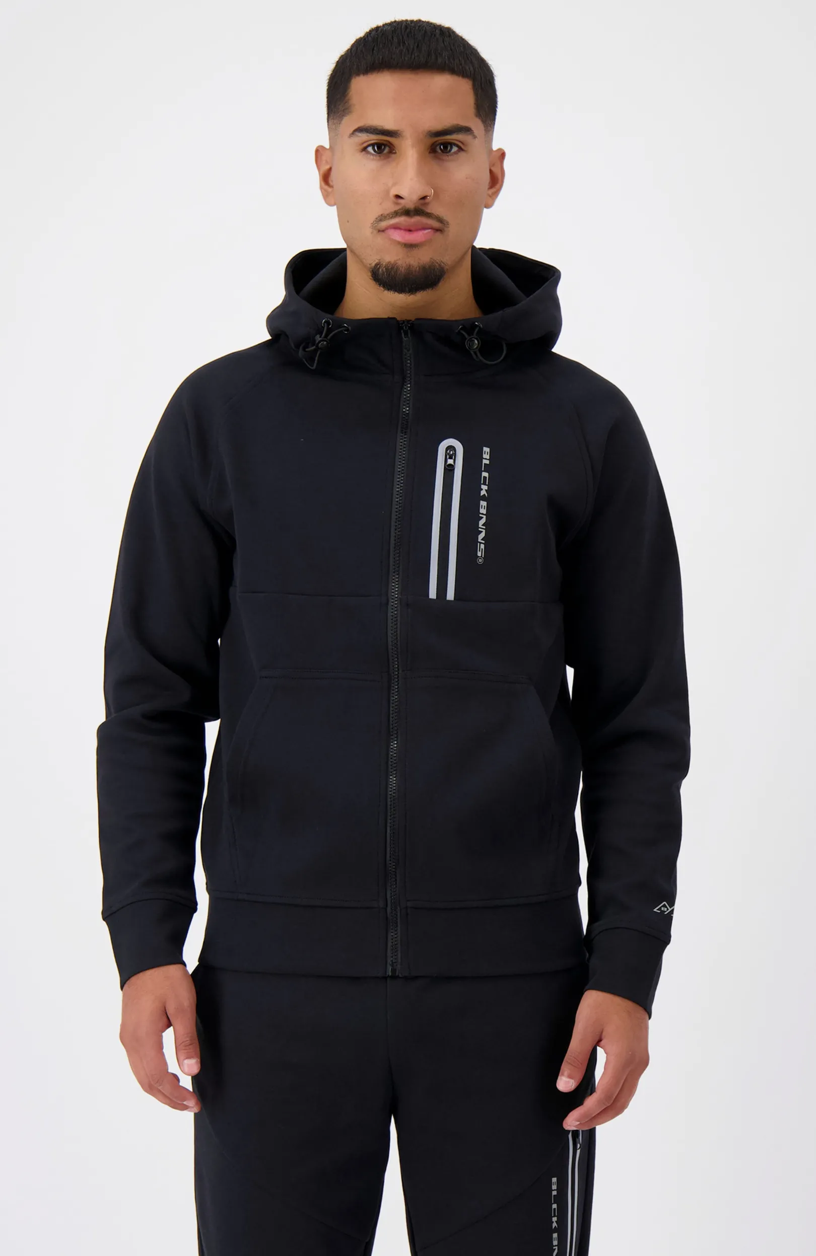 INITIAL GLOW ZIPPER HOODIE | Zwart