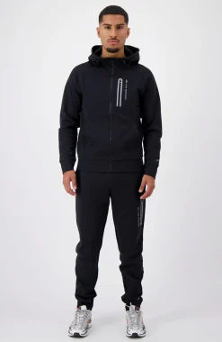 INITIAL GLOW ZIPPER HOODIE | Zwart