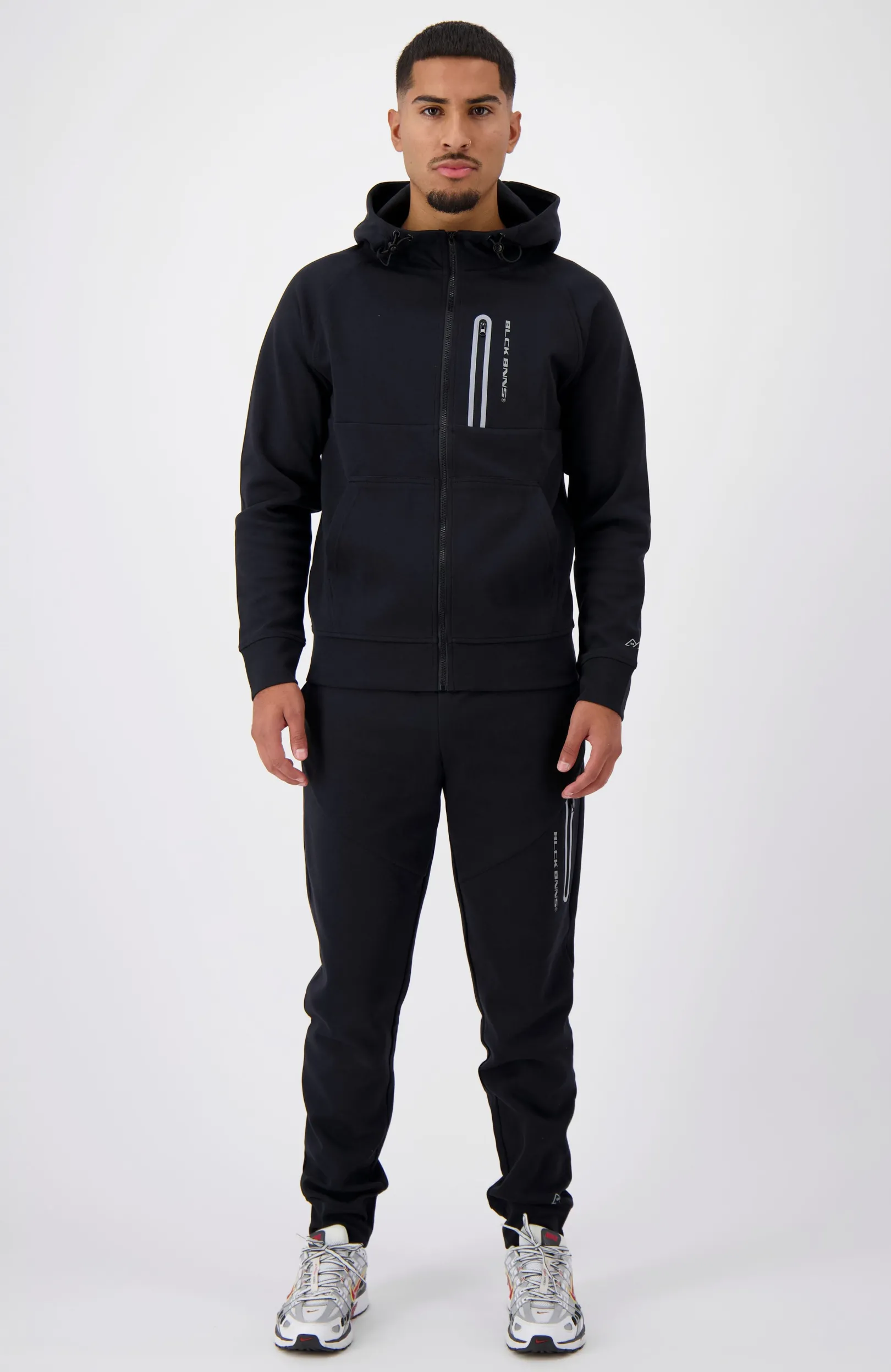INITIAL GLOW ZIPPER HOODIE | Zwart