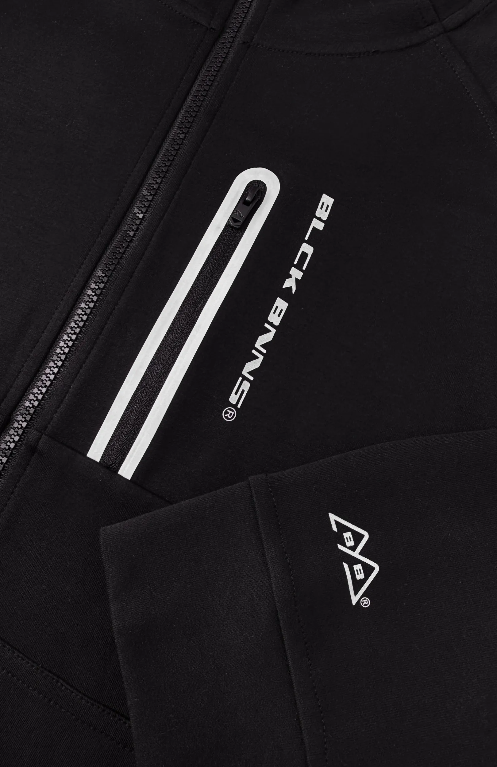 INITIAL GLOW ZIPPER HOODIE | Zwart