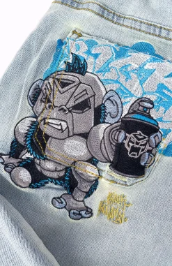 JR. GRAFFITI 3D DENIM | Blauw