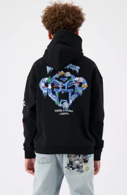 JR. SNOW CRAYON HOODIE | Zwart