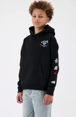 JR. SNOW CRAYON HOODIE | Zwart