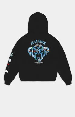 JR. SNOW CRAYON HOODIE | Zwart