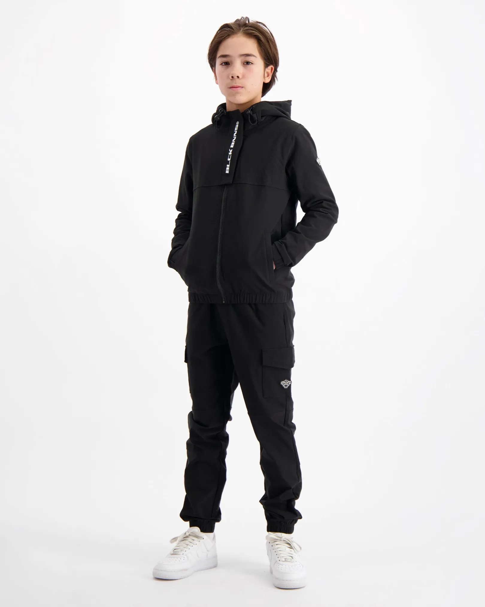 KIDS ANORAK CARGO SET | Zwart