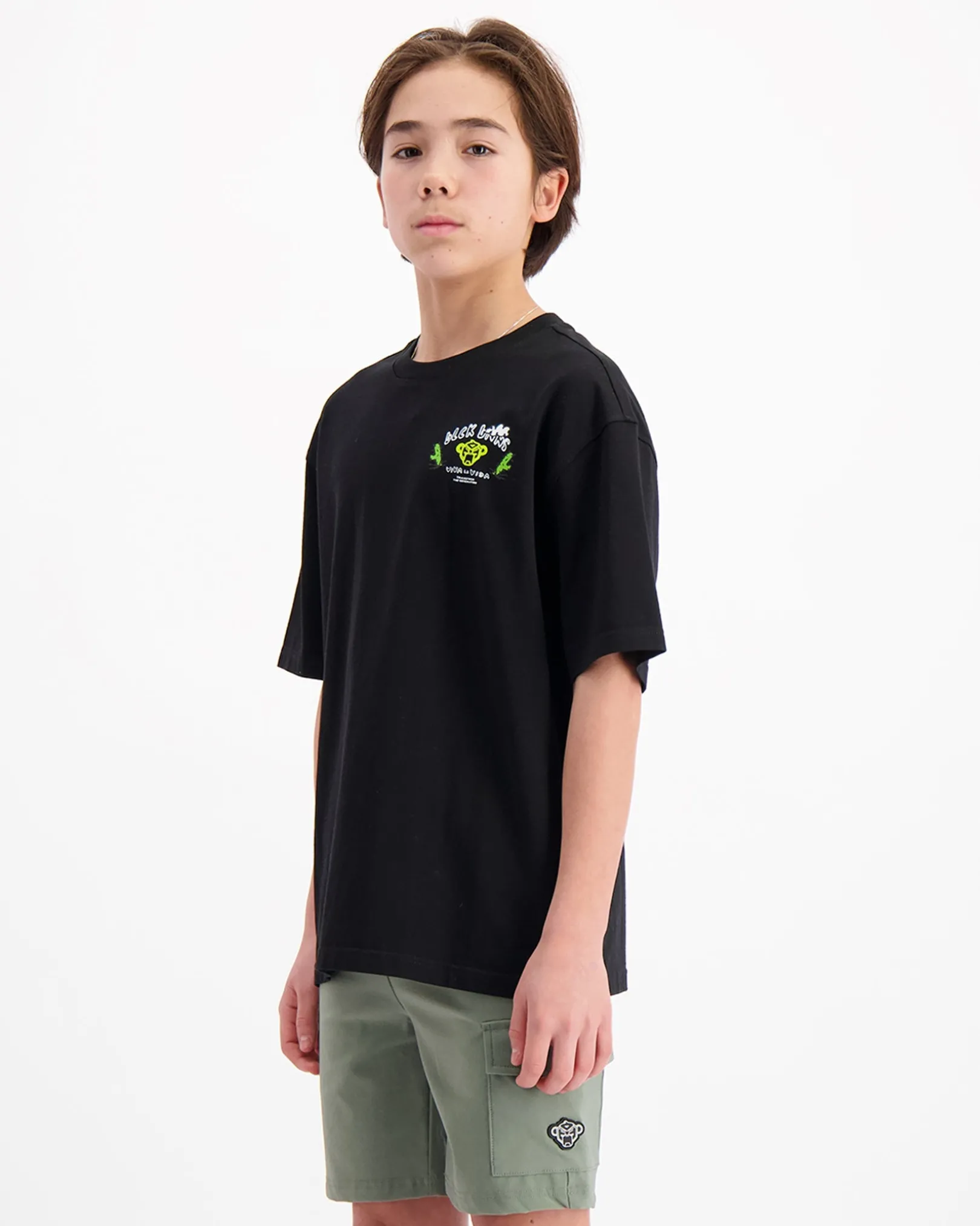 KIDS CRAYON T-SHIRT | Zwart