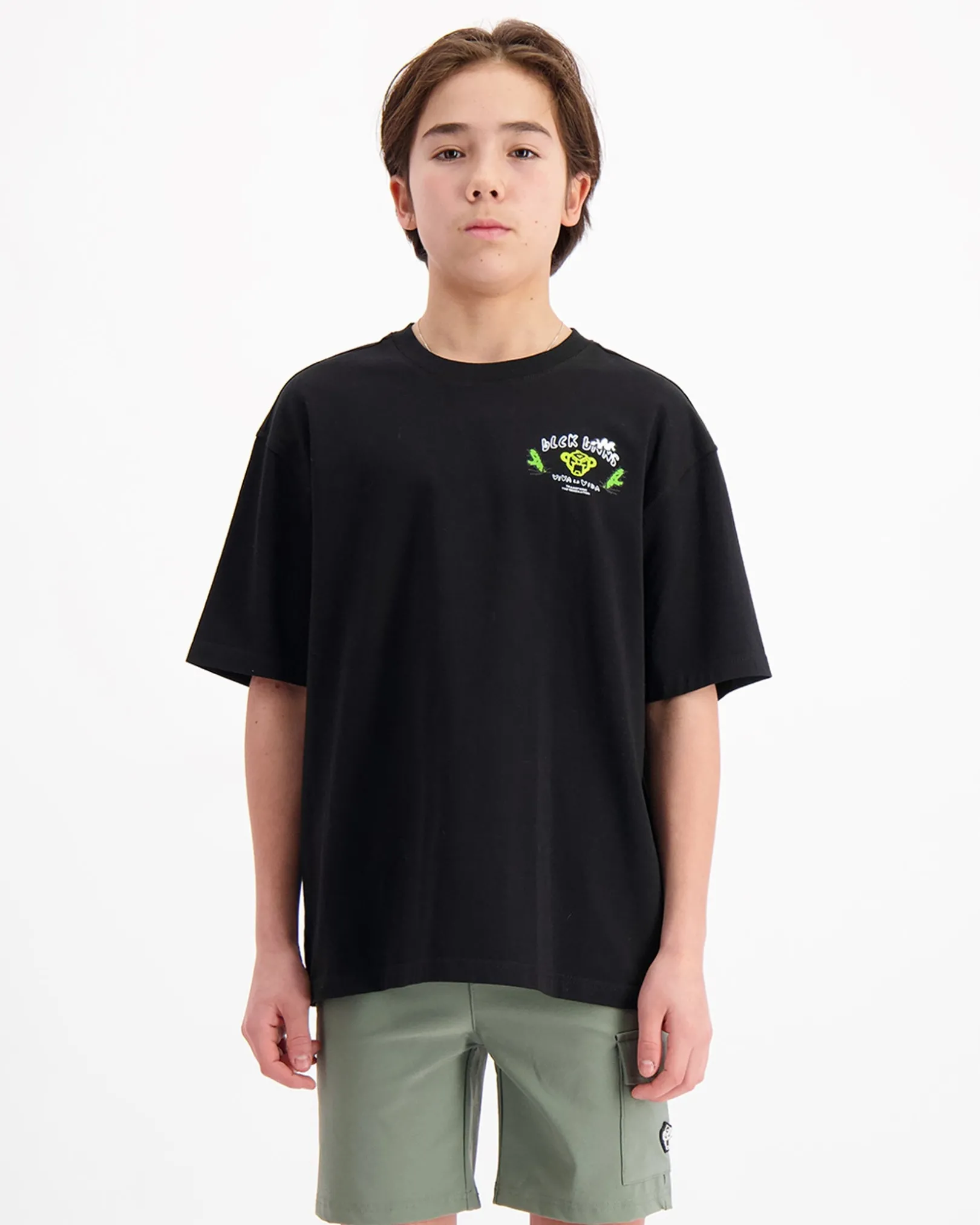 KIDS CRAYON T-SHIRT | Zwart