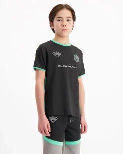 KIDS FOOTBALL T-SHIRT | Zwart
