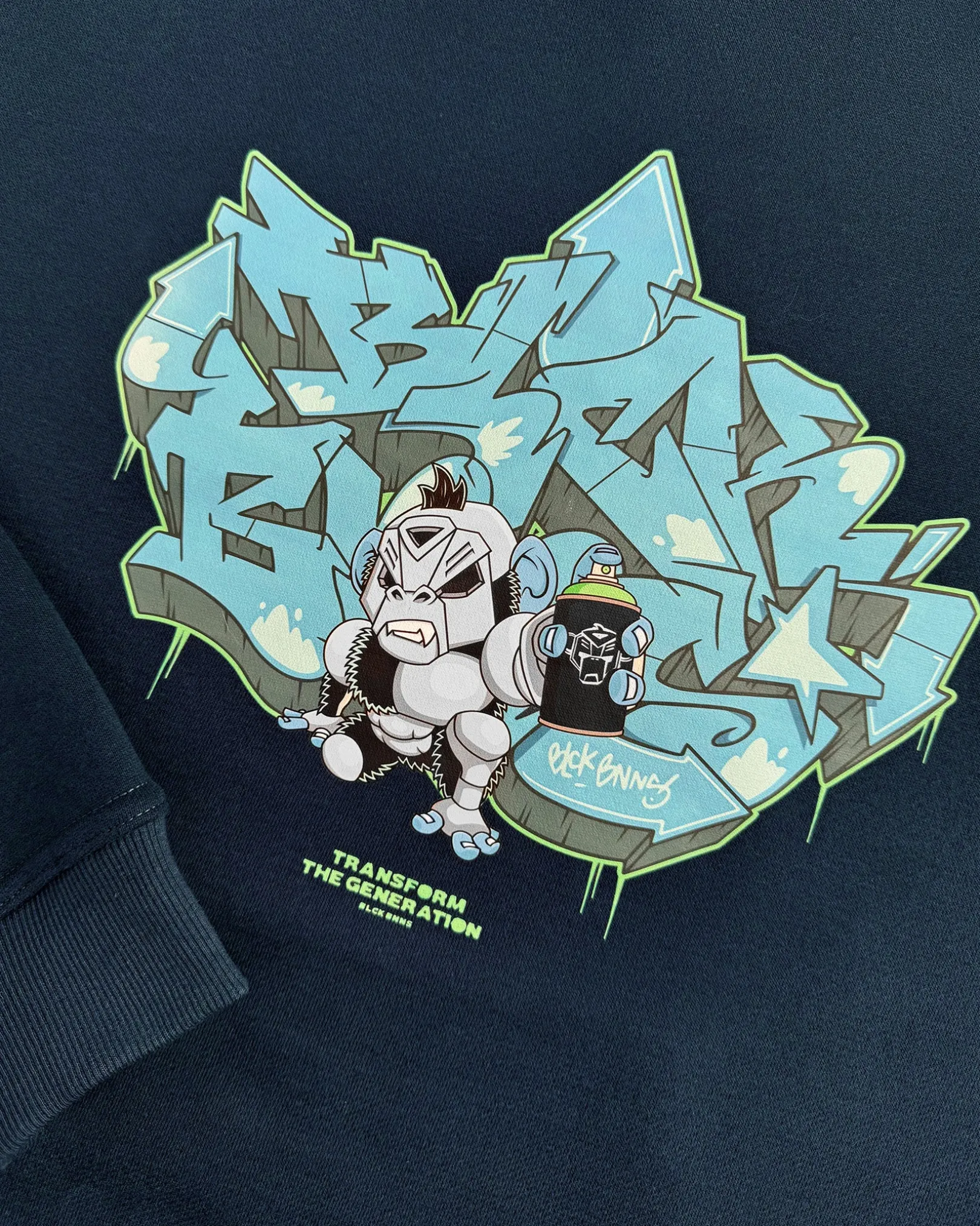 KIDS SPRAYED HOODIE | Navy
