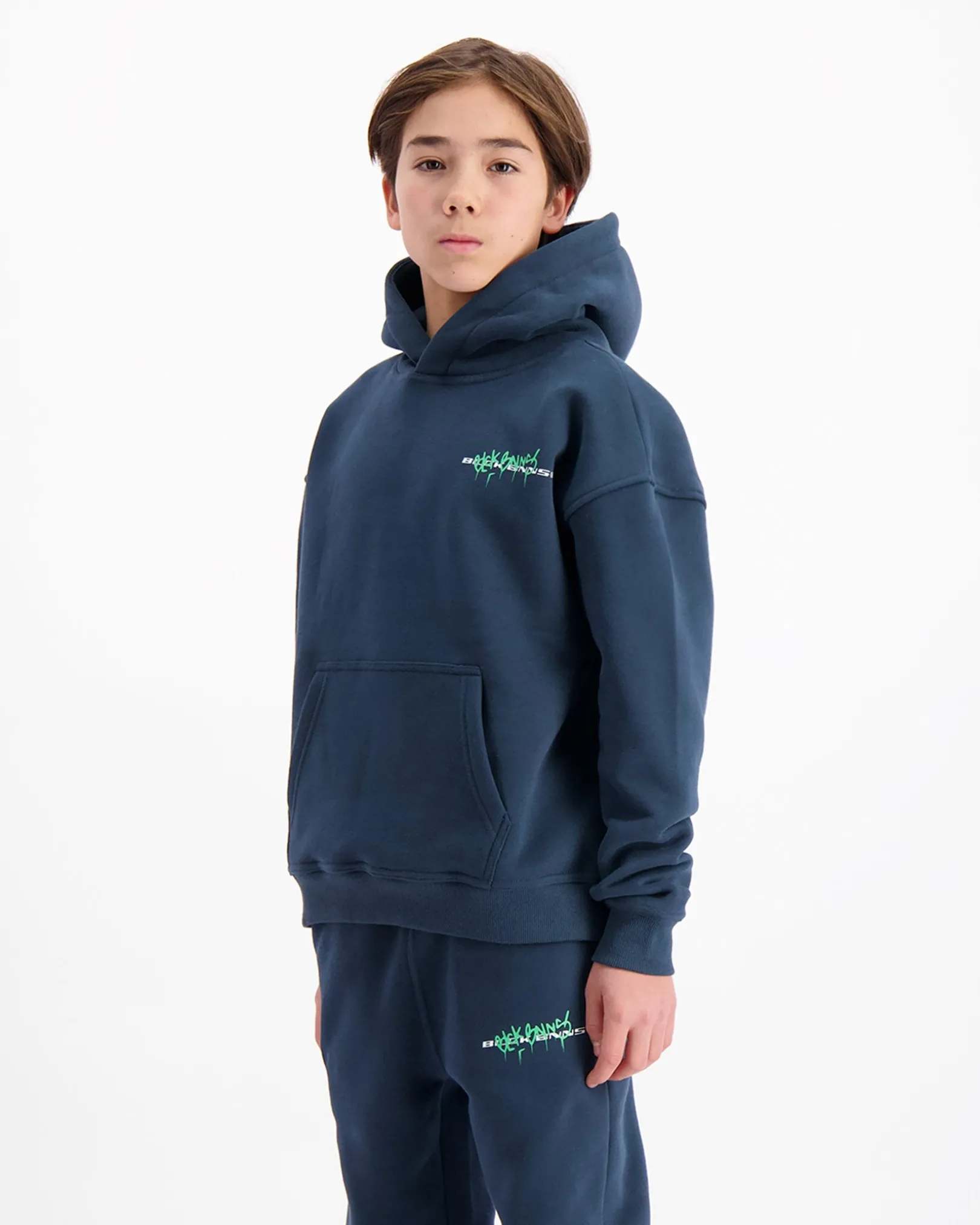 KIDS SPRAYED HOODIE | Navy