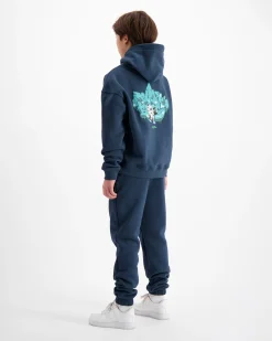 KIDS SPRAYED HOODIE | Navy
