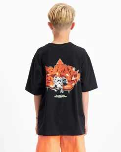 KIDS SPRAYED T-SHIRT | Zwart