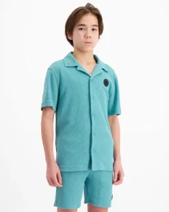 KIDS WAFFLE SHIRT | Groen