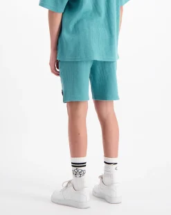 KIDS WAFFLE SHORTS | Groen