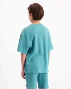 KIDS WAFFLE T-SHIRT | Groen